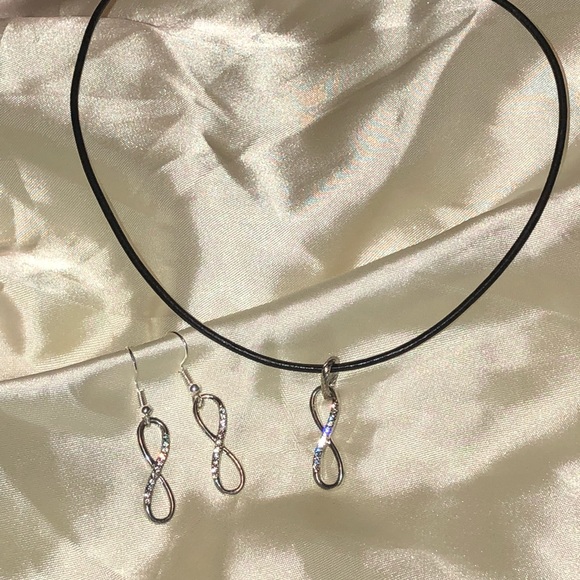 Infinity means never ends Necklace & earrings NEW - Picture 4 of 8